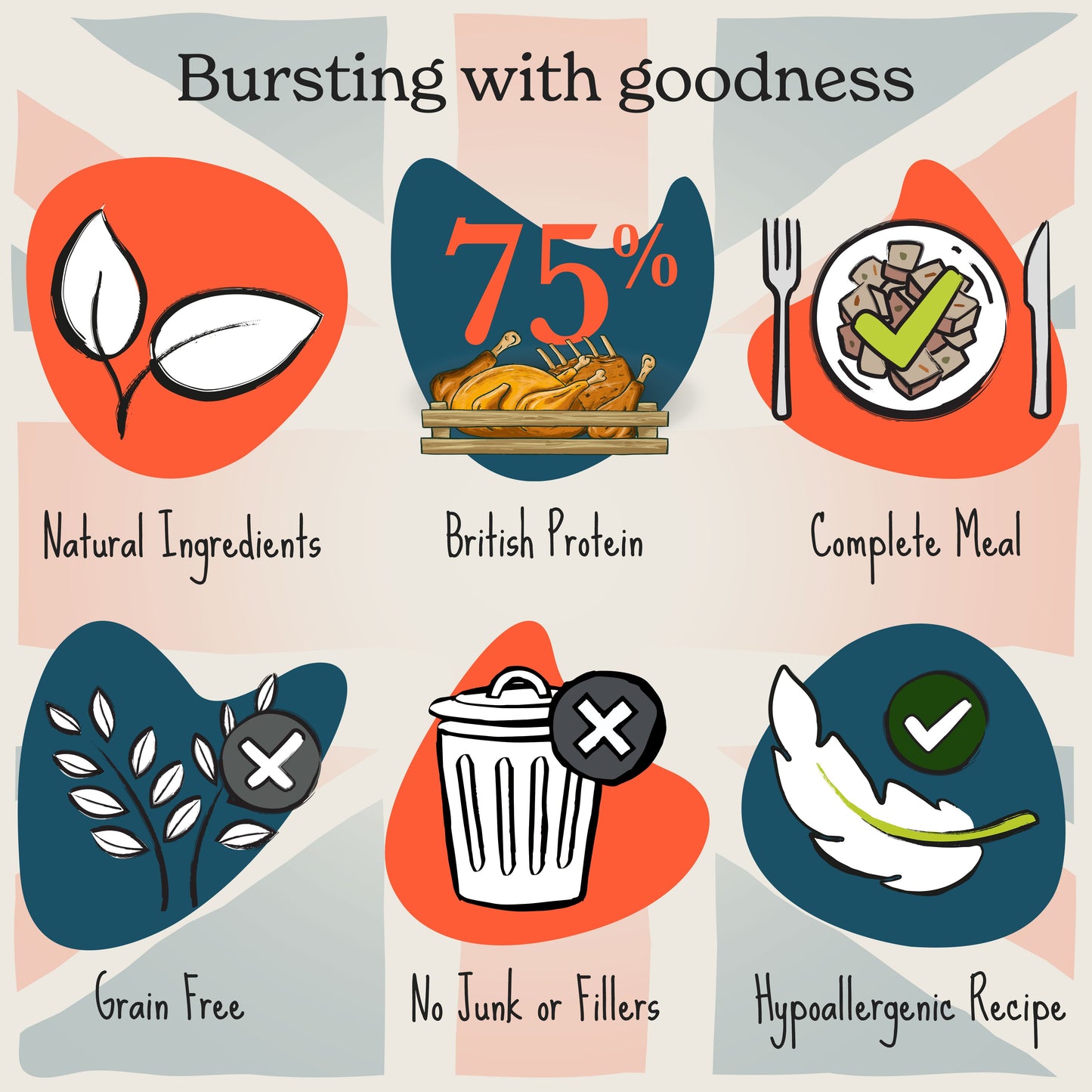 British Classics Chicken Sunday Lunch Natural Wet Dog Food - Single Tray