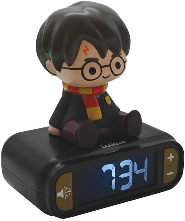 LEXIBOOK Digital Alarm Night Light Snooze, Clock, Luminous Harry Potter, Black Colour