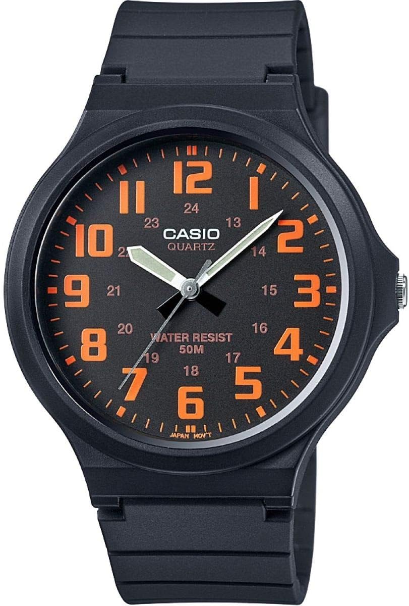 Casio Men's Watch in Resin/Acrylic Glass with Neo Display & Buckle - Water Resistant to 50 m