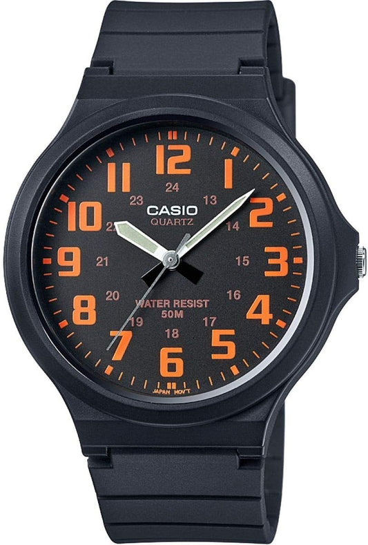 Casio Men's Watch in Resin/Acrylic Glass with Neo Display & Buckle - Water Resistant to 50 m